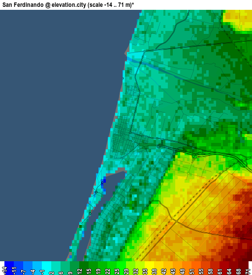 San Ferdinando elevation map