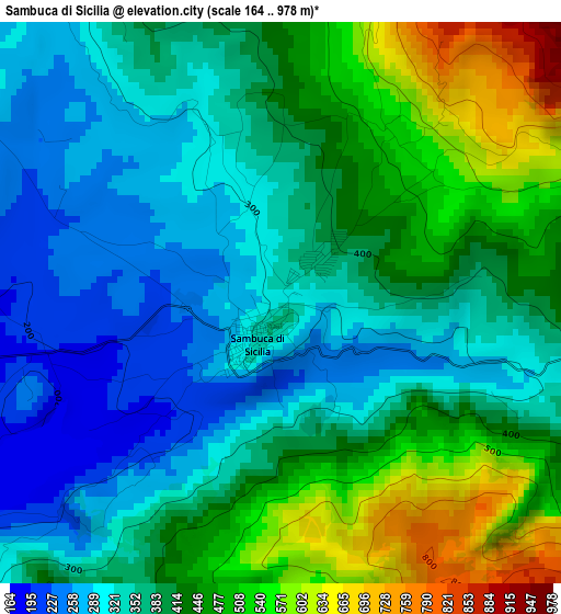 Sambuca di Sicilia elevation map