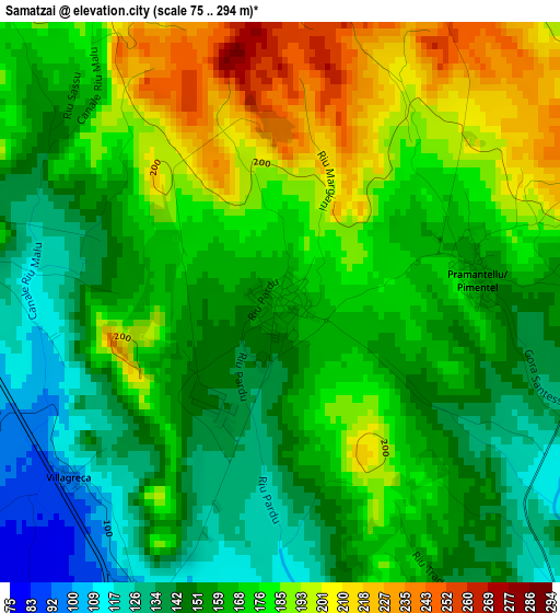 Samatzai elevation map