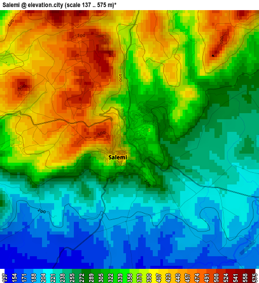 Salemi elevation map