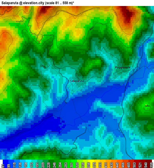 Salaparuta elevation map