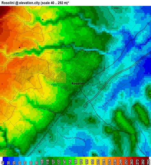 Rosolini elevation map