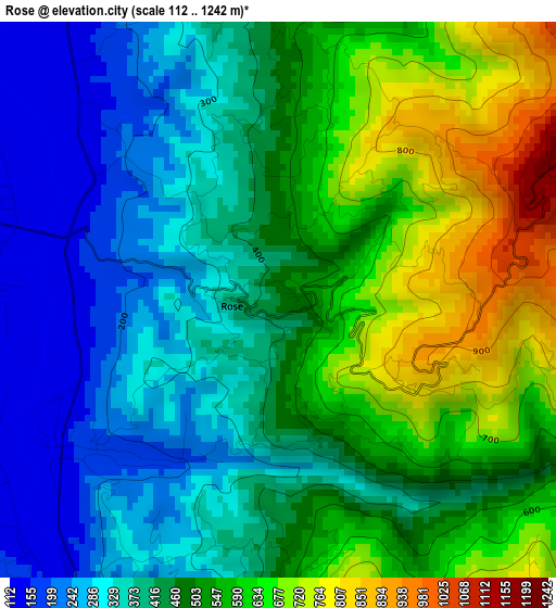 Rose elevation map