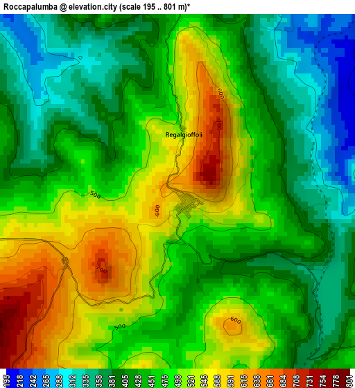 Roccapalumba elevation map