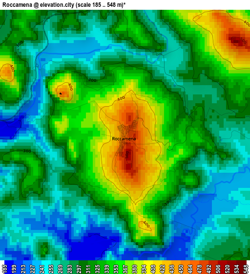 Roccamena elevation map