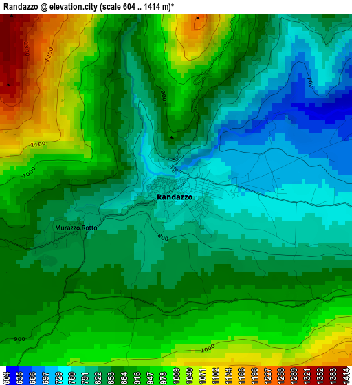 Randazzo elevation map