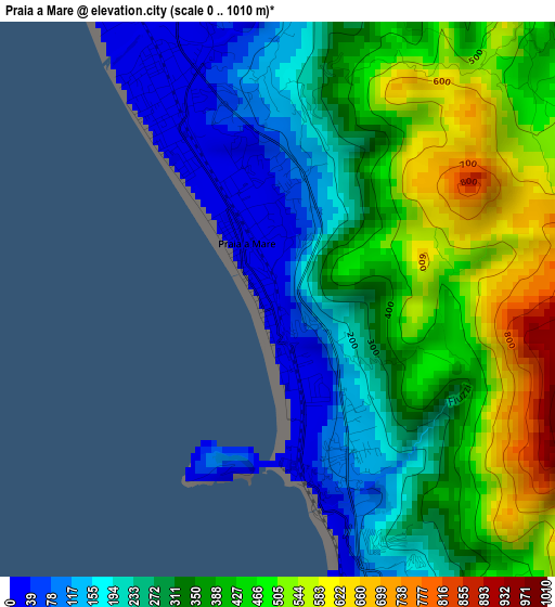 Praia a Mare elevation map