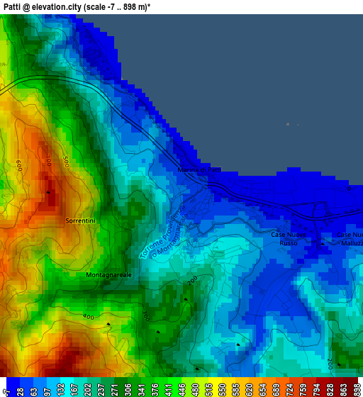 Patti elevation map