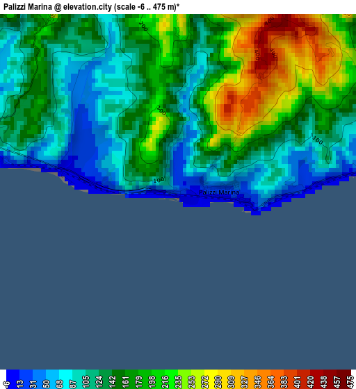 Palizzi Marina elevation map