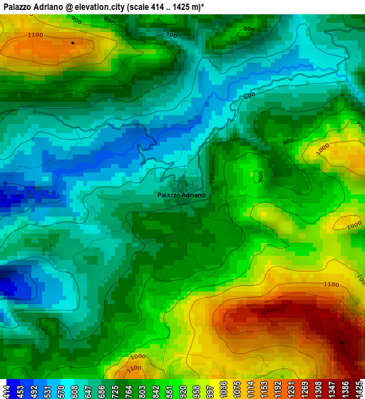 Palazzo Adriano elevation map