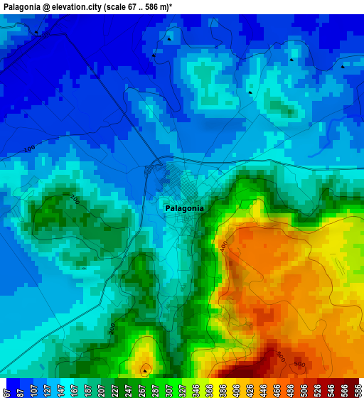 Palagonia elevation map