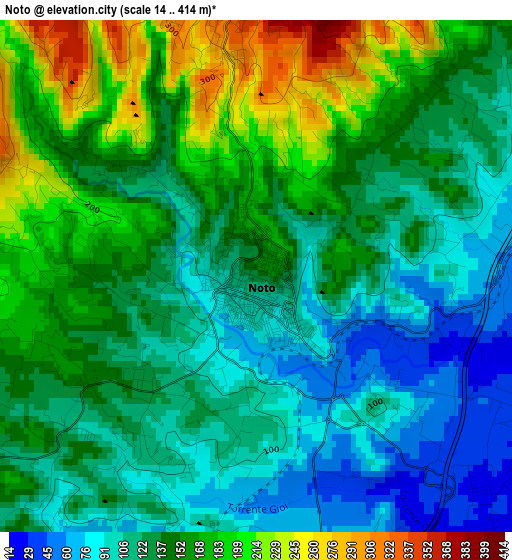 Noto elevation map