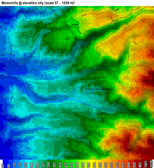 Mosorrofa elevation map
