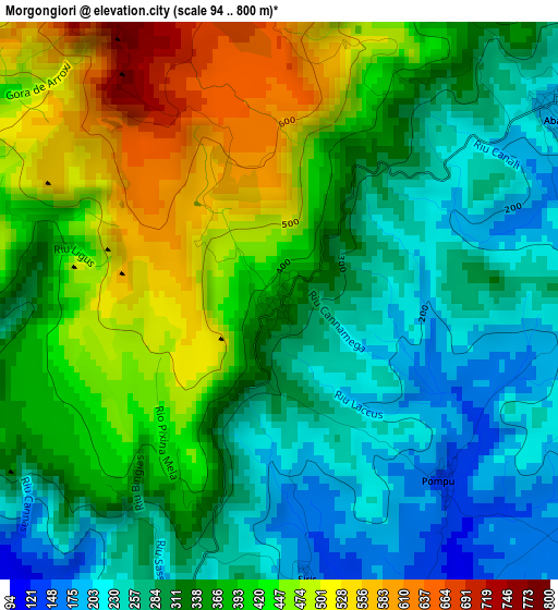 Morgongiori elevation map