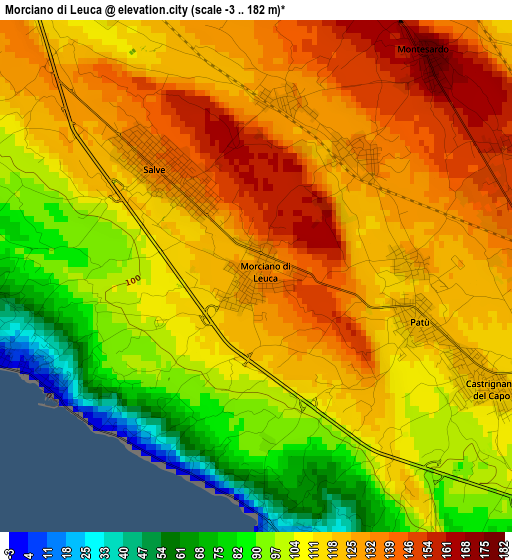 Morciano di Leuca elevation map