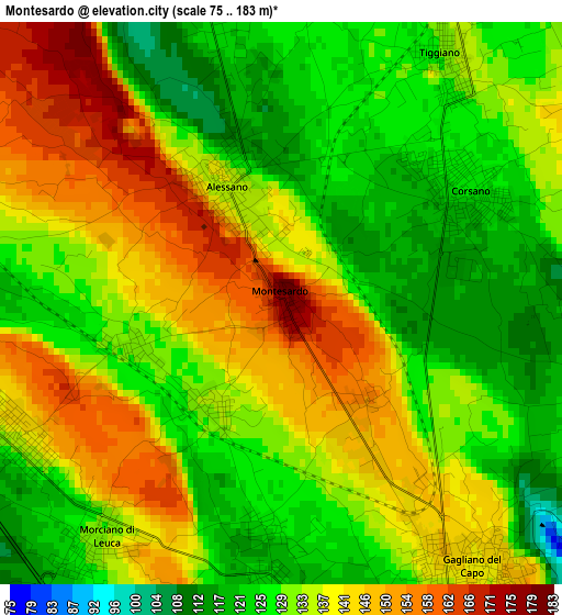 Montesardo elevation map