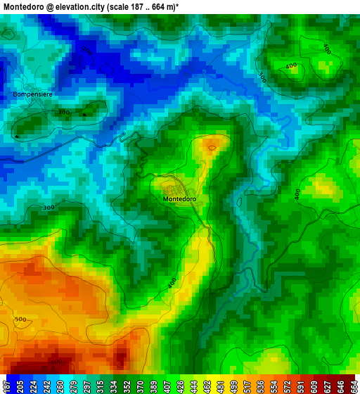 Montedoro elevation map