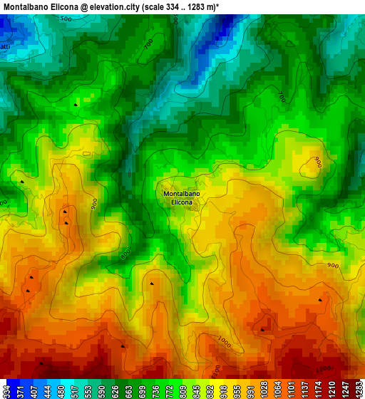 Montalbano Elicona elevation map