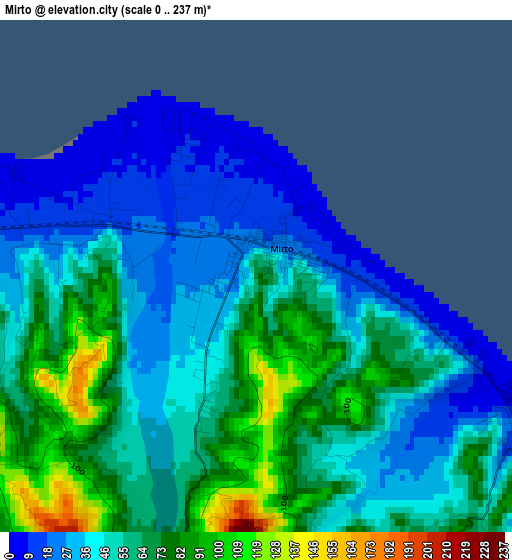 Mirto elevation map