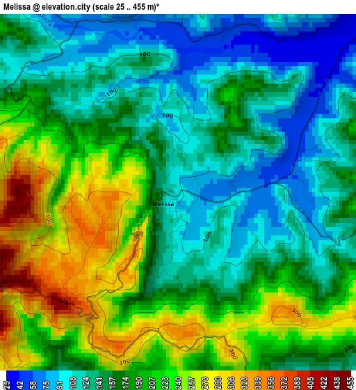 Melissa elevation map