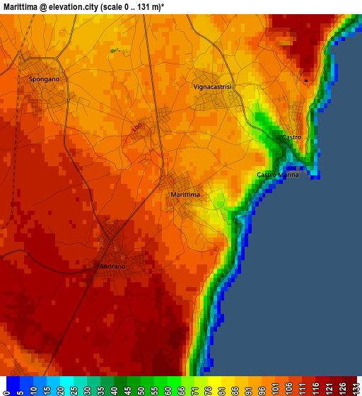 Marittima elevation map