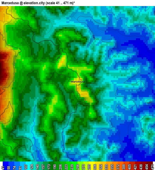 Marcedusa elevation map