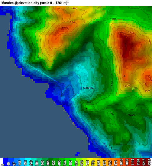 Maratea elevation map