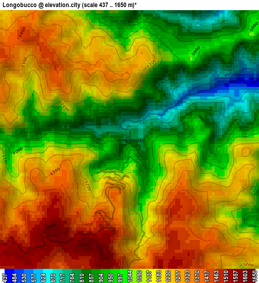 Longobucco elevation map