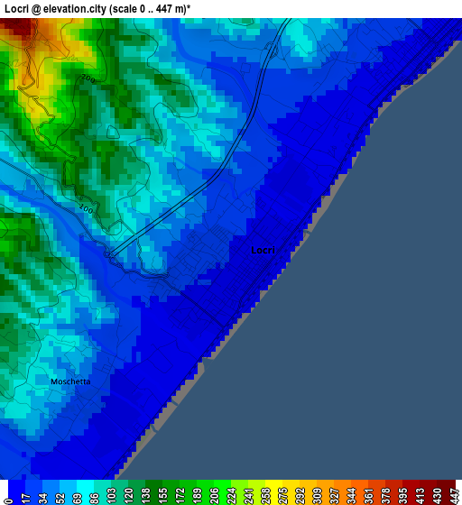 Locri elevation map