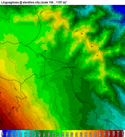 Linguaglossa elevation map