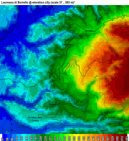 Laureana di Borrello elevation map