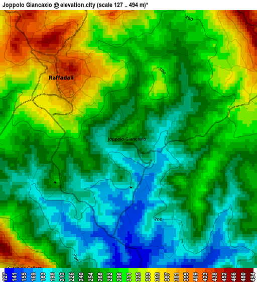 Joppolo Giancaxio elevation map