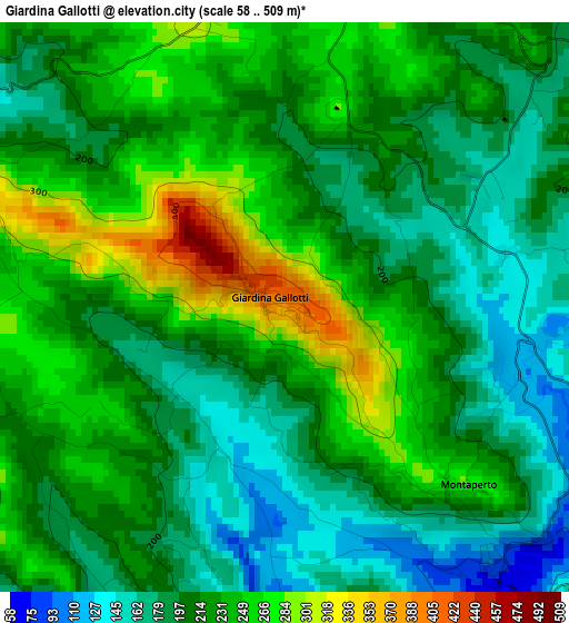 Giardina Gallotti elevation map