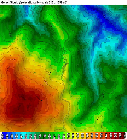 Geraci Siculo elevation map