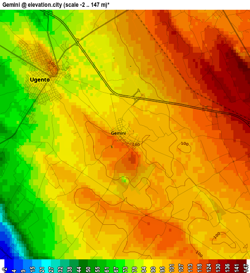 Gemini elevation map