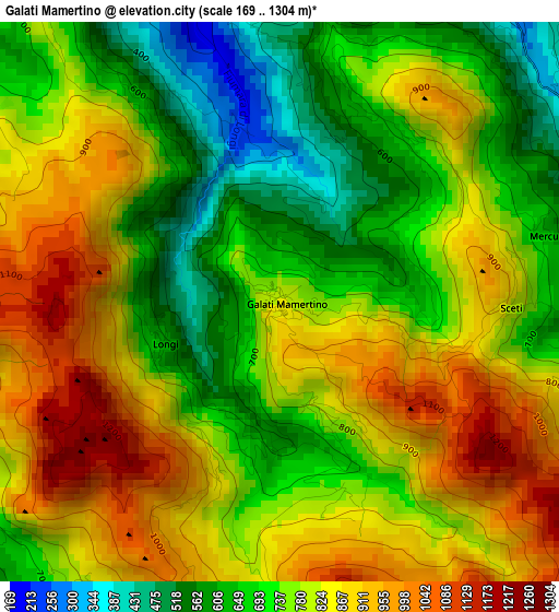 Galati Mamertino elevation map