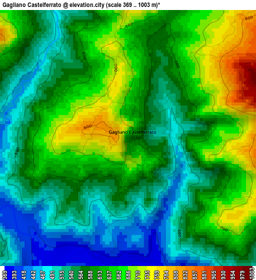 Gagliano Castelferrato elevation map