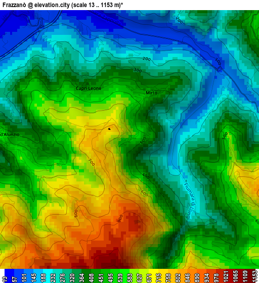 Frazzanò elevation map