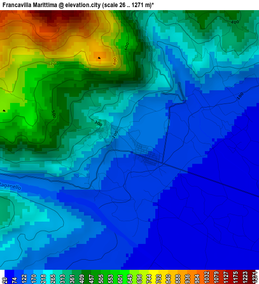 Francavilla Marittima elevation map