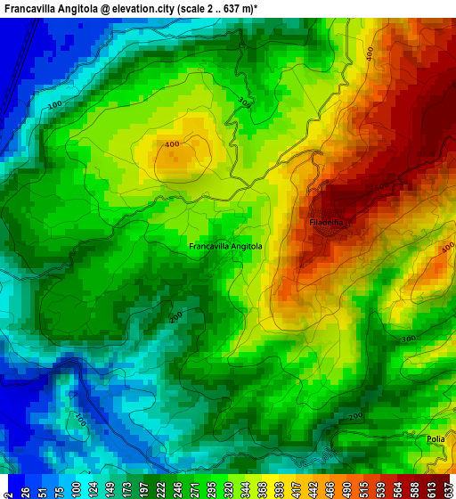 Francavilla Angitola elevation map