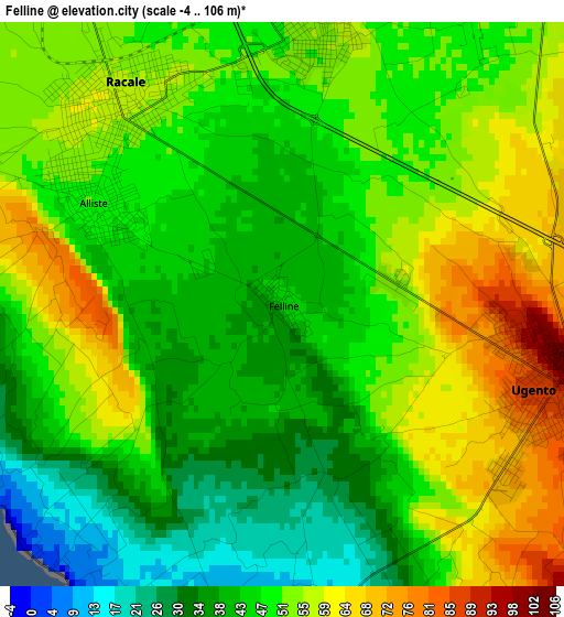 Felline elevation map