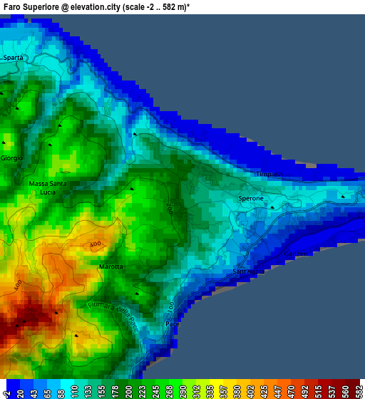 Faro Superiore elevation map