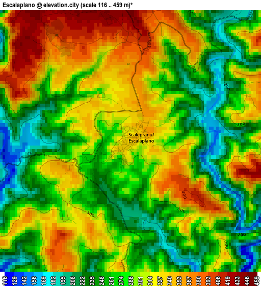 Escalaplano elevation map