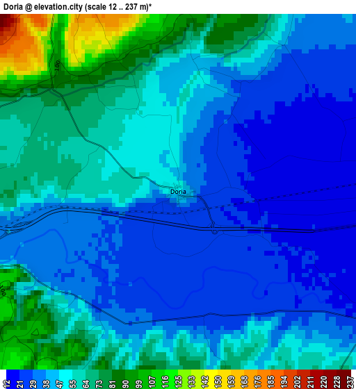 Doria elevation map