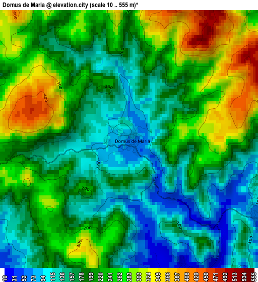 Domus de Maria elevation map