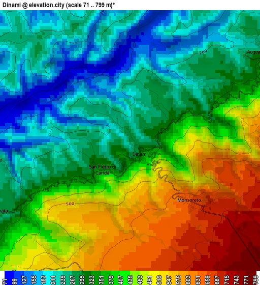 Dinami elevation map