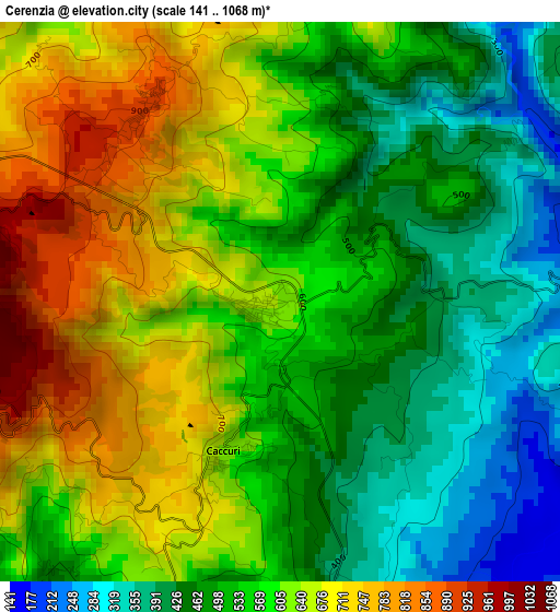 Cerenzia elevation map