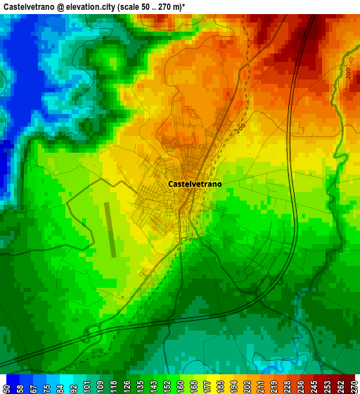 Castelvetrano elevation map