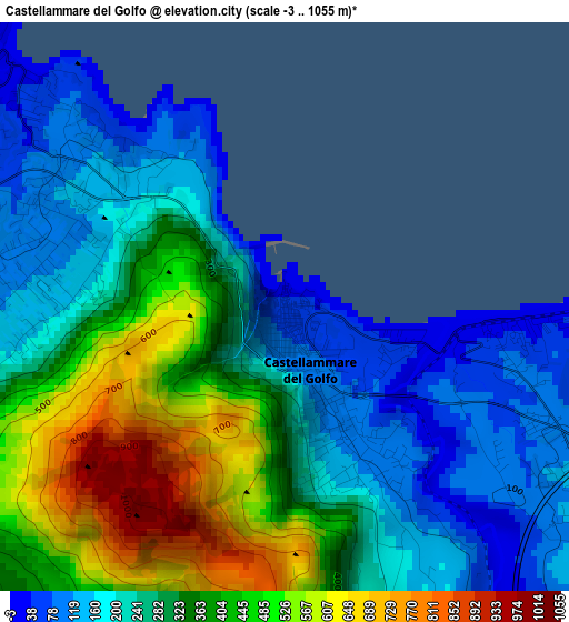 Castellammare del Golfo elevation map
