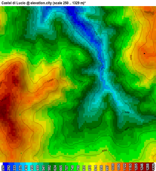 Castel di Lucio elevation map